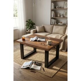 Yurudesign Metal Ayaklı Barok Marken B Ofis Sehpası