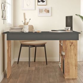 Yurudesign TY47597 Tywin Kitaplık Raflı Çalışma Masası