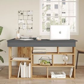 Yurudesign TY47597 Tywin Kitaplık Raflı Çalışma Masası
