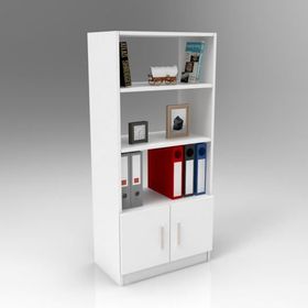 Yurudesign Vario D Ofis 3 Renk Beyaz Kitaplık