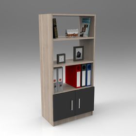 Yurudesign Vario D Ofis 3 Renk Beyaz Kitaplık