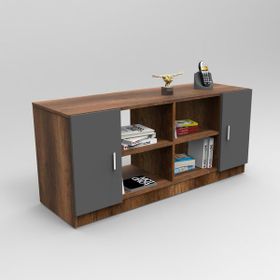 Yurudesign Vario F Antrasit Ofis Kapaklı Kitaplık Dolap
