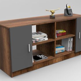 Yurudesign Vario F Antrasit Ofis Kapaklı Kitaplık Dolap