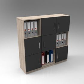 Yurudesign Vario G Ofis Klasör Dolabı 3 Renk Meşe Kitaplık