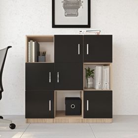 Yurudesign Vario G Ofis Klasör Dolabı 3 Renk Meşe Kitaplık