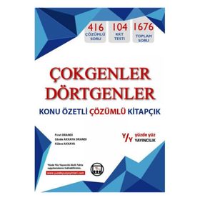 Yüzde Yüz Yayınları Çokgenler Dörtgenler Konu Özetli Çözümlü Kitapçık