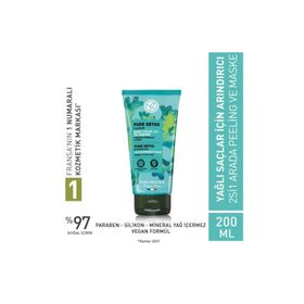 Yves Rocher 200 ml Arındırıcı 2'si 1 Arada Peeling Beyaz Kil Saç Maskesi