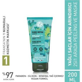 Yves Rocher 200 ml Arındırıcı 2'si 1 Arada Peeling Beyaz Kil Saç Maskesi