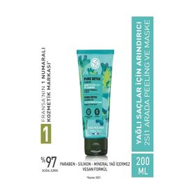 Yves Rocher 200 ml Arındırıcı 2'si 1 Arada Peeling Beyaz Kil Saç Maskesi