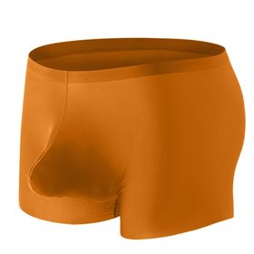 YWBleked Jack Basic Trunk Düz İnce Nefes Alan Sportif Altın Erkek Boxer
