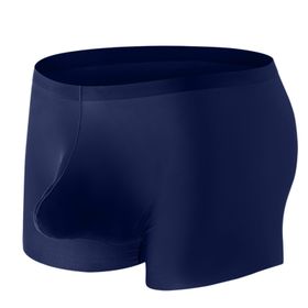 YWBleked Jack Basic Trunk Düz İnce Nefes Alan Sportif Mavi Erkek Boxer