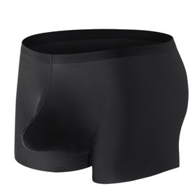 YWBleked Jack Basic Trunk Düz İnce Nefes Alan Sportif Siyah Erkek Boxer