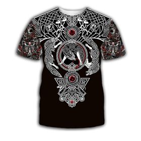 Yxyeceipeno A 2021 Yeni Yaz Viking Tattoo Kısa Kollu Erkek T-shirt