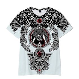 Yxyeceipeno B 2021 Yeni Viking Crow Kısa Kollu Rahat ve Nefes Alabilir Yumuşak Kumaş Yaz İçin En İyi Hediye Erkek T-shirt