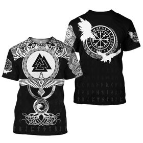 Yxyeceipeno C Nordic Mythology Viking 3D Baskılı Çeşitli Etkinlikler İçin Uygun Unisex T-shirt