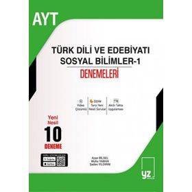 YZ Yayınları AYT Türk Dili ve Edebiyatı Sosyal Bilimler-1 10 Deneme Sınavı