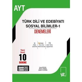 YZ Yayınları AYT Türk Dili ve Edebiyatı Sosyal Bilimler-1 10 Deneme Sınavı