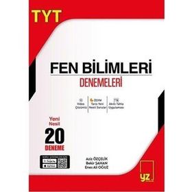 YZ Yayınları TYT Fen Bilimleri 20 Deneme Sınavı