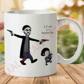 Z Leon And Mathilda the Professional Calvin And Hobbes Baskılı Kupa