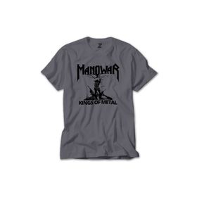 Z Zepplin RT5961 Manowar Kings Of Metal Black Gri Erkek T-shirt