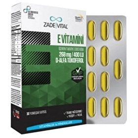 Zade Vital E Vitamini 30 Kapsül