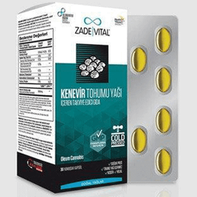 Zade Vital Kenevir Tohumu Yağı 30 Kapsül