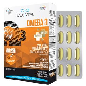 Zade Vital Omega 3 Forte 40 Kapsül Balık Yağı