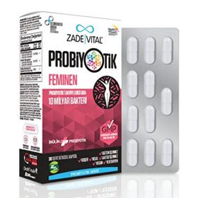 Zade Vital Probiyotik Feminen İnülin Prebiyotik 30 Kapsül