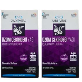 Zade Vital Üzüm Çekirdeği Yağı 500 mg 2x30 Kapsül