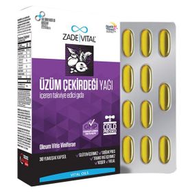 Zade Vital Üzüm Çekirdeği Yağı 500 mg 30 Kapsül