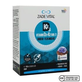 Zade Vital Vitamin D3K2 Keten Tohumu Yağı 20 ml Damla