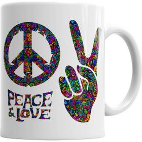 Zafer İşareti Peace Porselen Kupa Bardak
