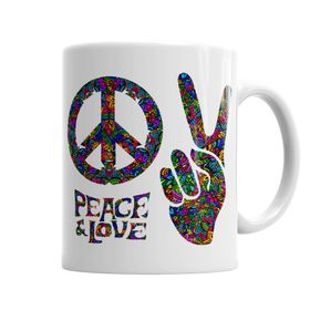 Zafer İşareti Peace Porselen Kupa Bardak