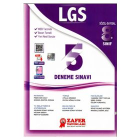 Zafer Yayınları 8. Sınıf LGS 5'li Deneme Sınavı