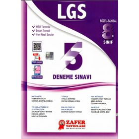 Zafer Yayınları - LGS Sayısal - Sözel 5 Deneme Sınavı