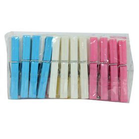 Zambak ZP-142 Karışık Renk 24 Adet Plastik Çınar Çamaşır Mandalı