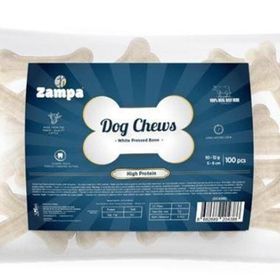 Zampa 100'lü 10-12 gr Beyaz Press Kemik Köpek Ödülü
