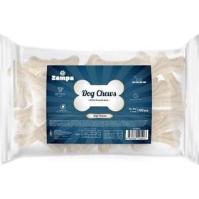 Zampa 100'lü 20-25 gr Beyaz Press Kemik Köpek Ödülü