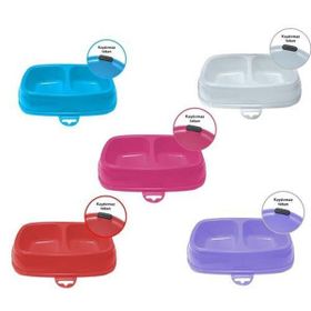 Zampa 16,5 x 27 x 6,5 cm 2'li Plastik Büyük Mama Kabı