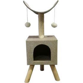 Zampa 30x30x78 cm Yuvalı Kedi Tırmalama Tahtası