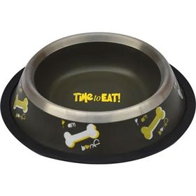 Zampa 32 Oz Kaymaz Tabanlı Kemik Desenli Köpek Mama-Su Kabı