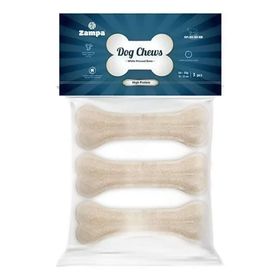 Zampa 3'lü 50-55 gr Beyaz Press Kemik Köpek Ödülü
