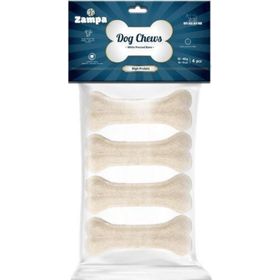 Zampa 4'lü 30-40 gr Beyaz Press Kemik Köpek Ödülü