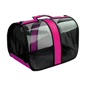 Zampa Flybag Pembe 25x26x44 cm Kedi Köpek Şeffaf Taşıma Çantası