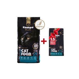 Zampa Plus Somon Etli ve Hamsili 15 kg Yetişkin Kedi Maması