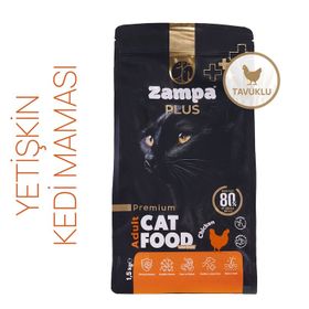 Zampa Plus Yetişkin Kediler Tavuk Etli 1.5 kg Premium Kuru Mama