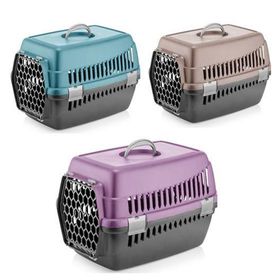 Zampa Renkli Küçük Boy 49x35x32.5 cm Kedi Köpek Taşıma Box