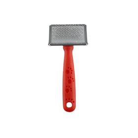 Zampa Slikon Top Başlıklı Small 14x6 cm Kırmızı Kedi ve Köpek Fırçası