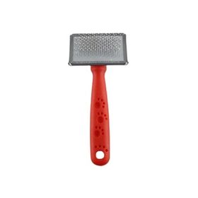 Zampa Slikon Top Başlıklı Small 14x6 cm Kırmızı Kedi ve Köpek Fırçası