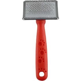 Zampa Slikon Top Başlıklı Small 14x6 cm Kırmızı Kedi ve Köpek Fırçası